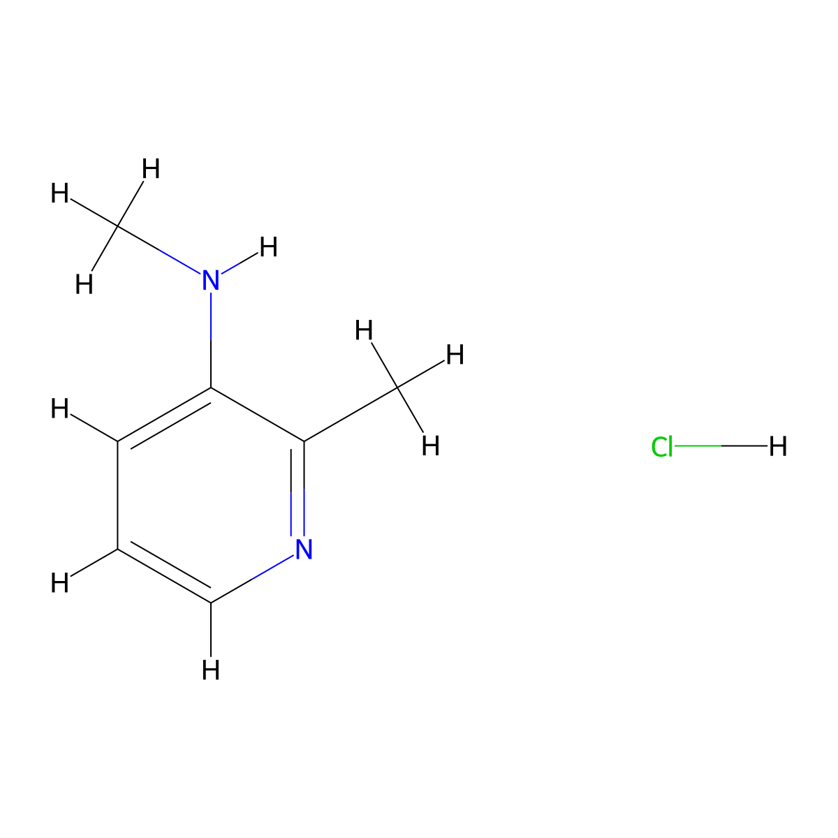 N,2-Dimethylpyridin-3-amine hydrochloride molecular structure, CAS 1955518-51-0