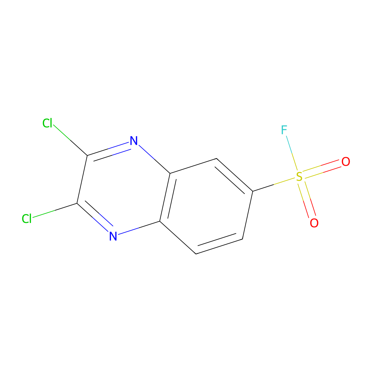 2,3-Dichloroquinoxaline-6-sulfonyl fluoride molecular structure, CAS 1955519-63-7