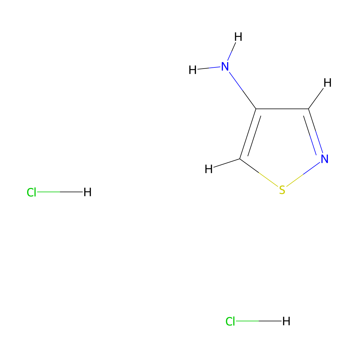 1,2-Thiazol-4-amine dihydrochloride molecular structure, CAS 1955519-82-0