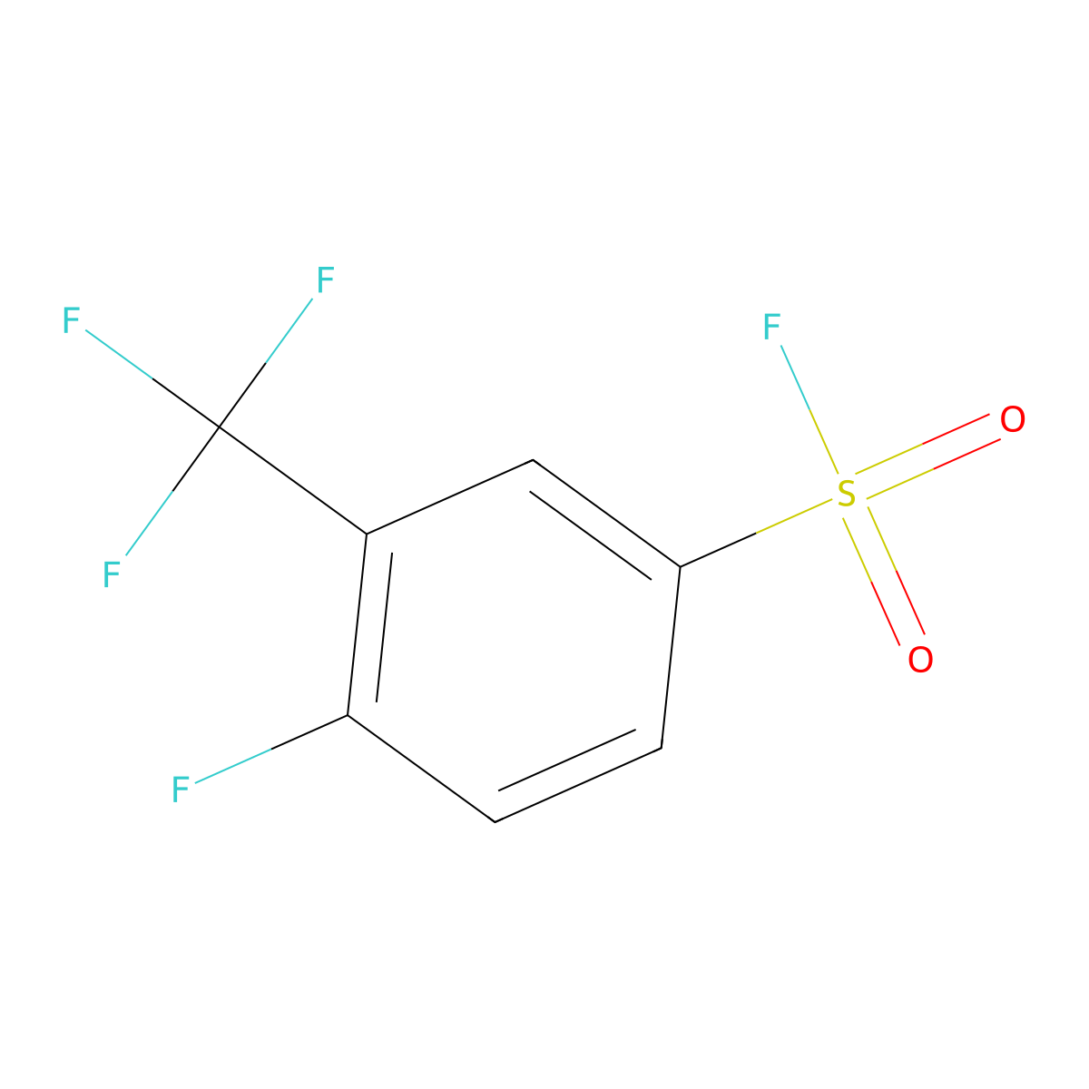 4-Fluoro-3-(trifluoromethyl)benzene-1-sulfonyl fluoride molecular structure, CAS 1955519-83-1