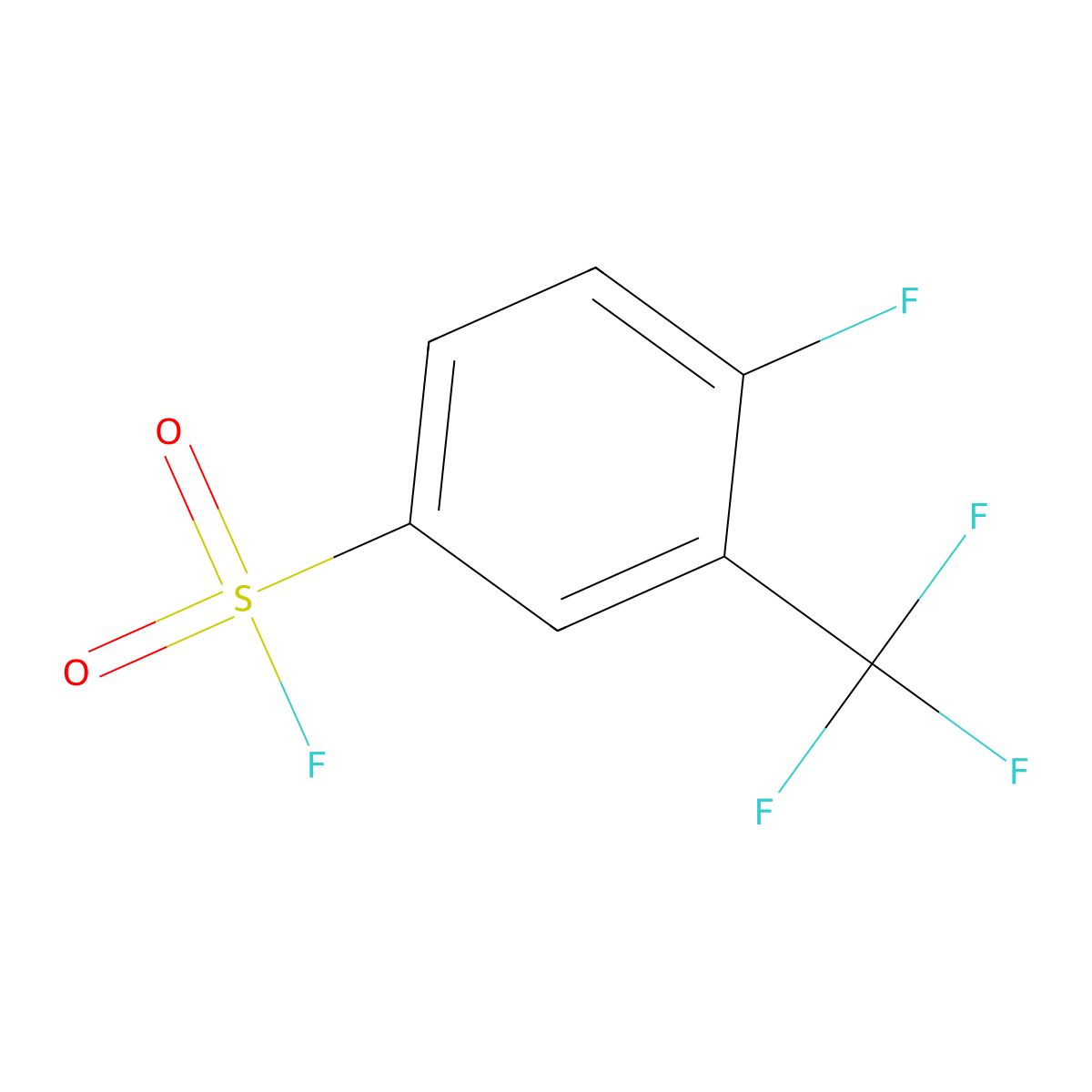 4-Fluoro-3-(trifluoromethyl)benzene-1-sulfonyl fluoride molecular structure, CAS 1955519-83-1