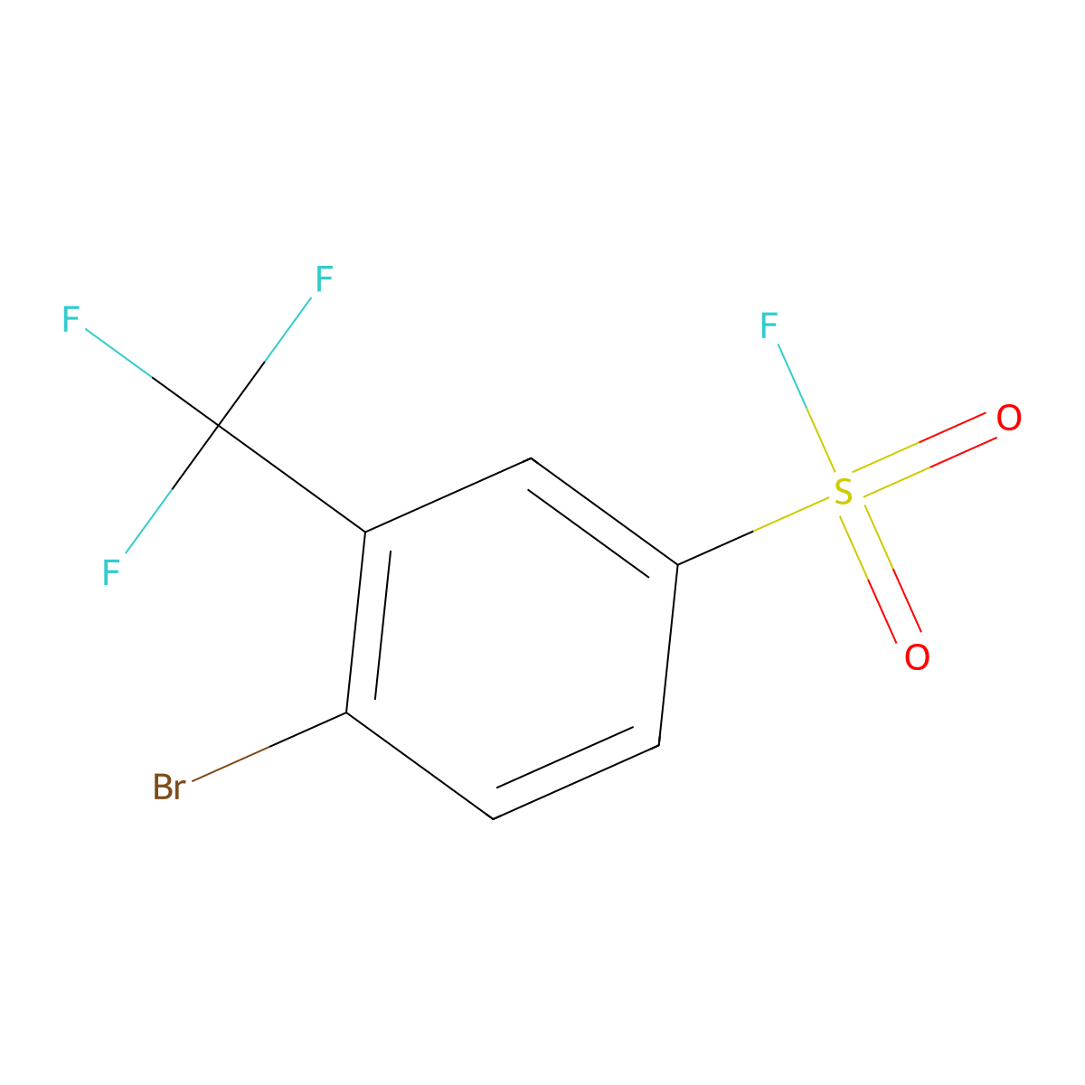 4-Bromo-3-(trifluoromethyl)benzene-1-sulfonyl fluoride molecular structure, CAS 1955519-91-1