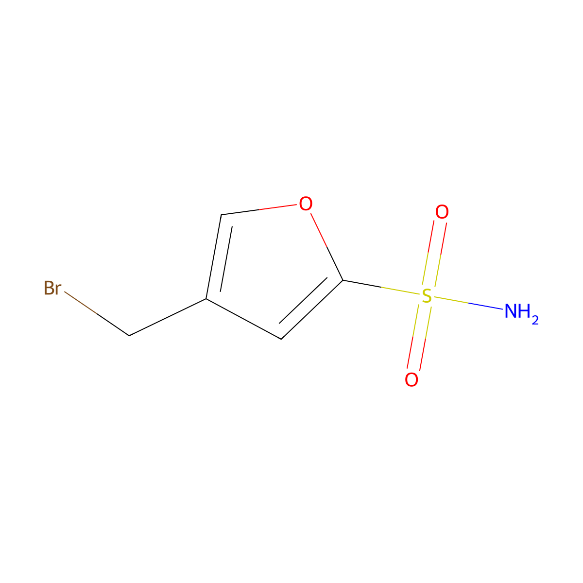 4-(Bromomethyl)furan-2-sulfonamide molecular structure, CAS 1955520-01-0