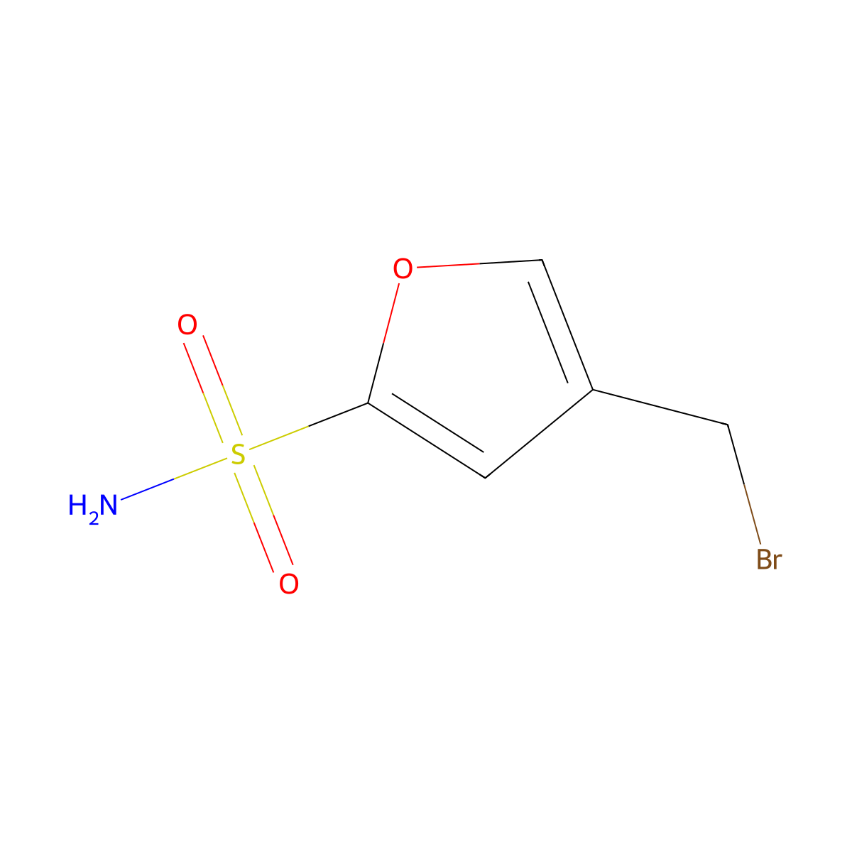 4-(Bromomethyl)furan-2-sulfonamide molecular structure, CAS 1955520-01-0