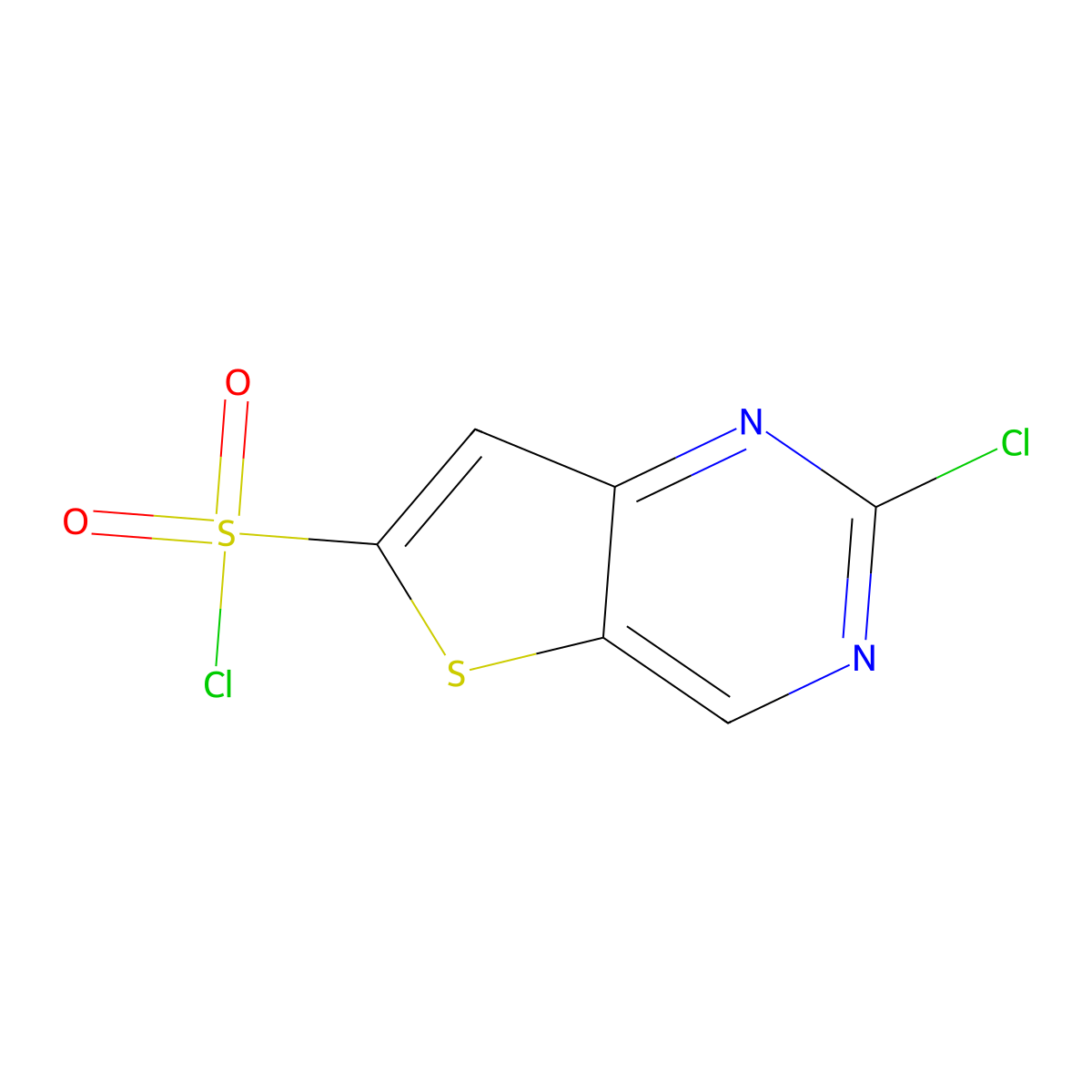 2-Chlorothieno[3,2-d]pyrimidine-6-sulfonyl chloride molecular structure, CAS 1955520-07-6