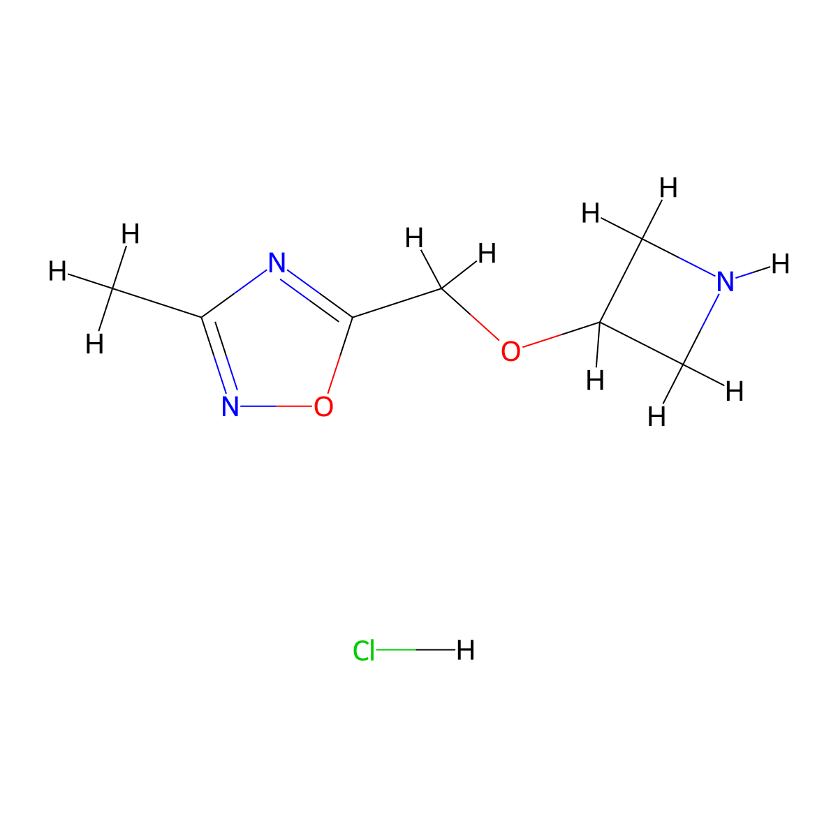 5-[(Azetidin-3-yloxy)methyl]-3-methyl-1,2,4-oxadiazole hydrochloride molecular structure, CAS 1955520-09-8