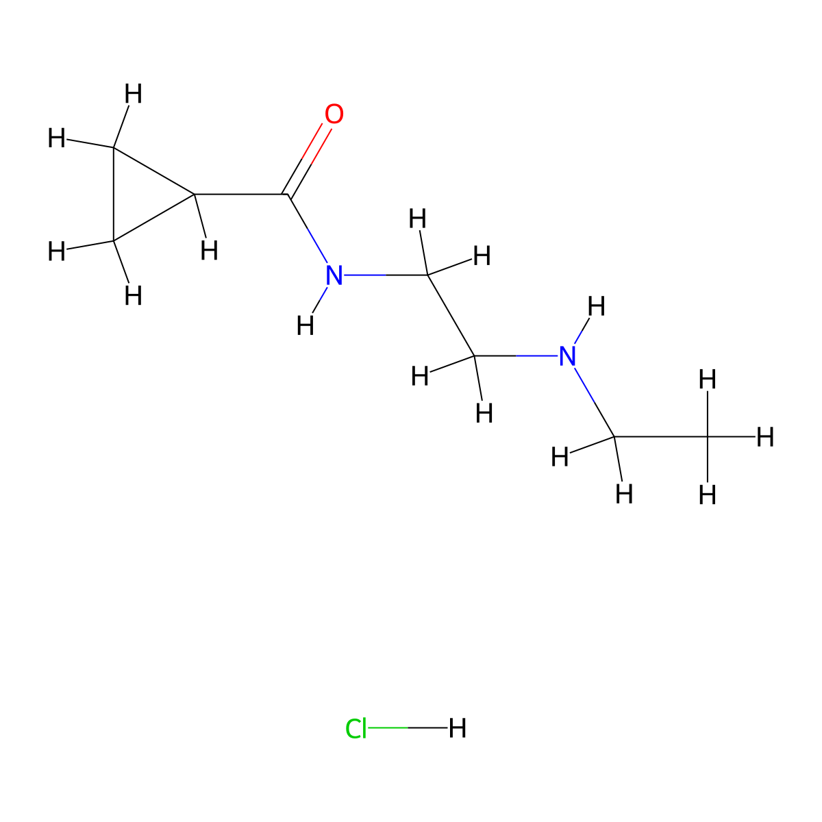 N-[2-(Ethylamino)ethyl]cyclopropanecarboxamide hydrochloride molecular structure, CAS 1955520-14-5