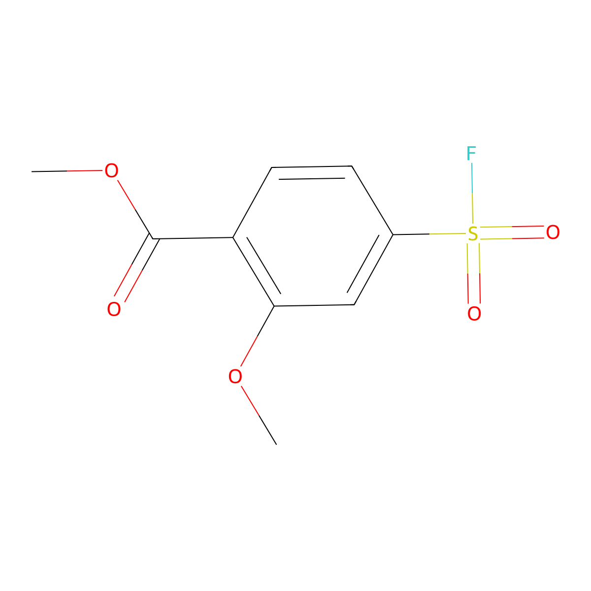 Methyl 4-(fluorosulfonyl)-2-methoxybenzoate molecular structure, CAS 1955520-15-6