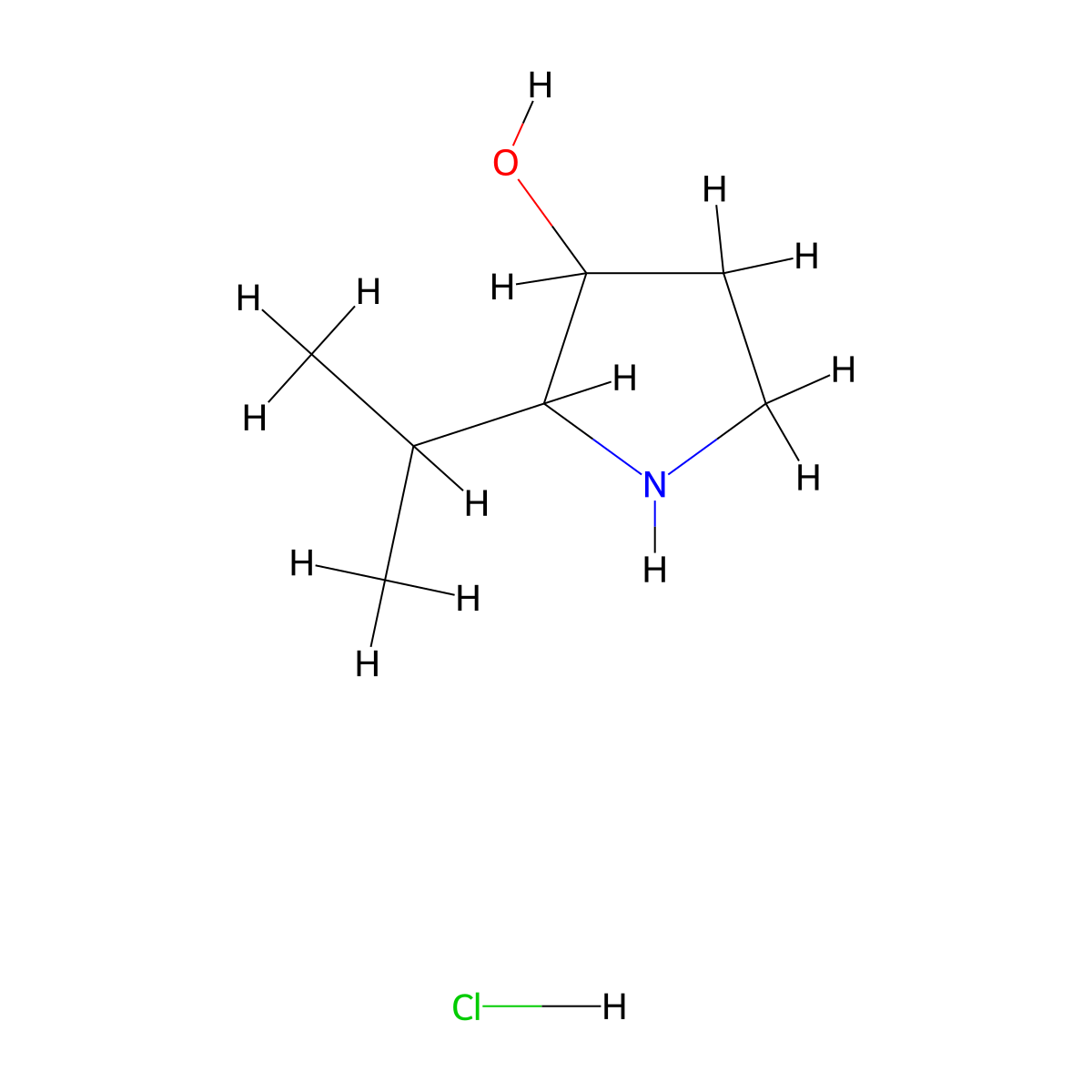 2-Isopropyl-3-pyrrolidinol hydrochloride molecular structure, CAS 1955520-23-6