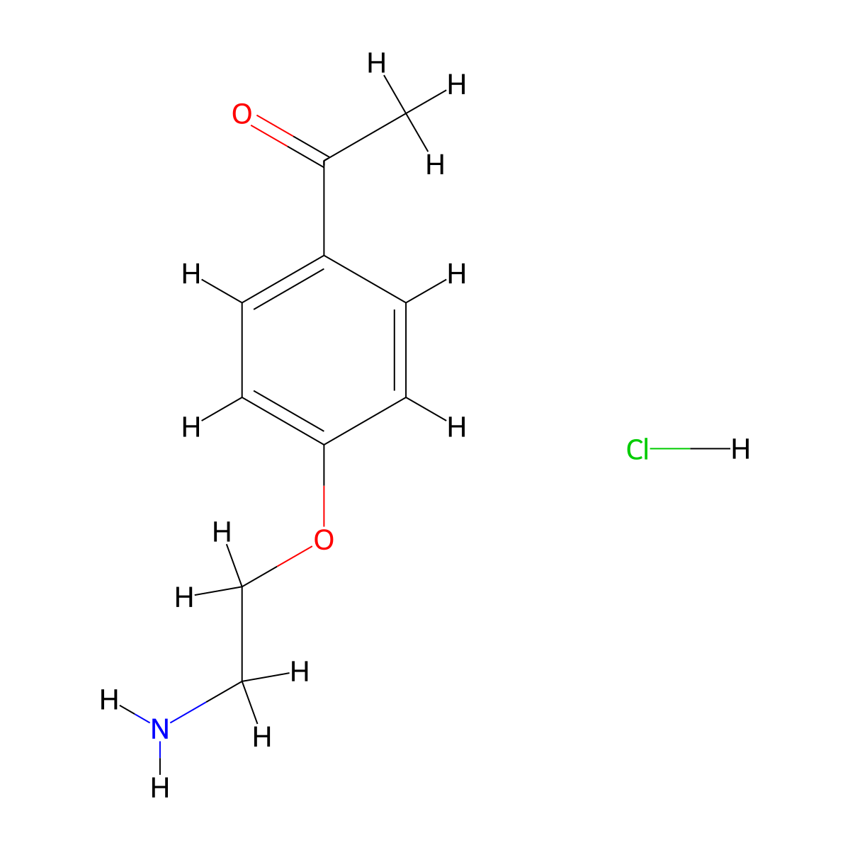 1-(4-(2-Aminoethoxy)phenyl)ethan-1-one hydrochloride molecular structure, CAS 1955520-29-2