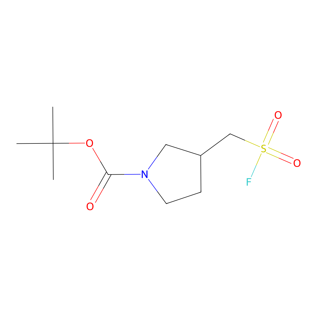 Tert-butyl 3-[(fluorosulfonyl)methyl]pyrrolidine-1-carboxylate molecular structure, CAS 1955520-31-6