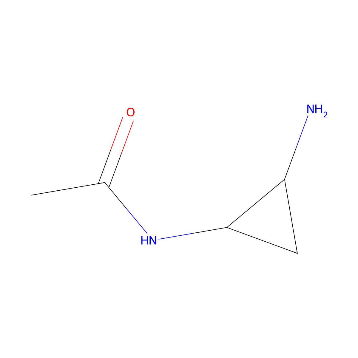 rac-N-[(1R,2R)-2-aminocyclopropyl]acetamide molecular structure, CAS 1955520-33-8
