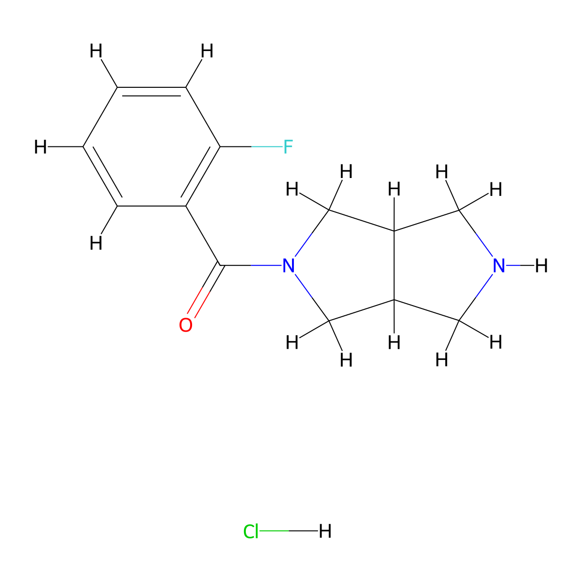 2-(2-Fluorobenzoyl)-octahydropyrrolo[3,4-c]pyrrole hydrochloride molecular structure, CAS 1955520-35-0
