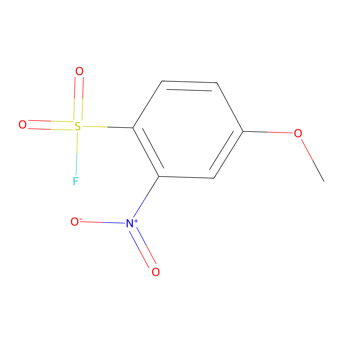 4-Methoxy-2-nitrobenzene-1-sulfonyl fluoride molecular structure, CAS 1955520-81-6