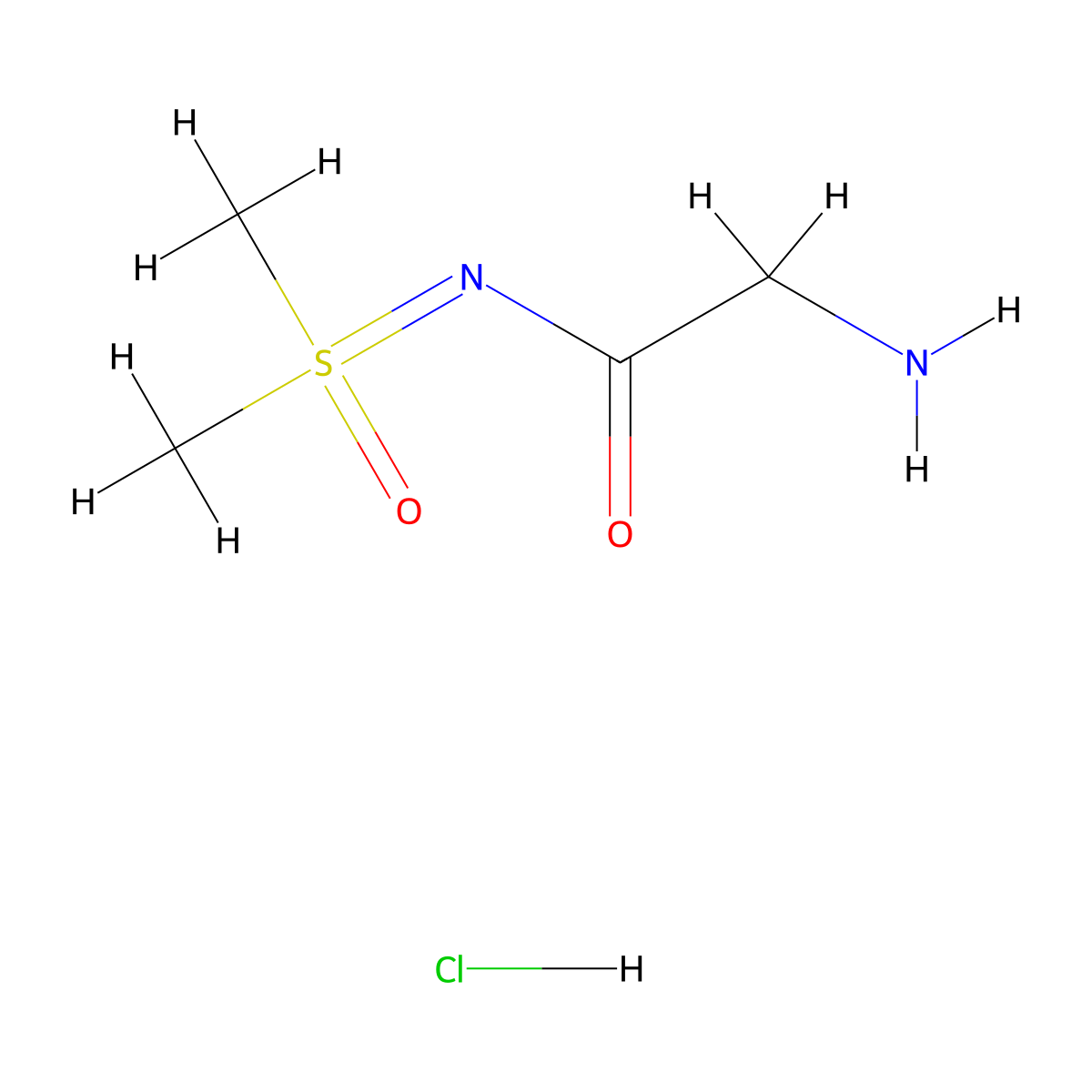 2-amino-N-[dimethyl(oxo)-lambda6-sulfanylidene]acetamide hydrochloride molecular structure, CAS 1955520-93-0