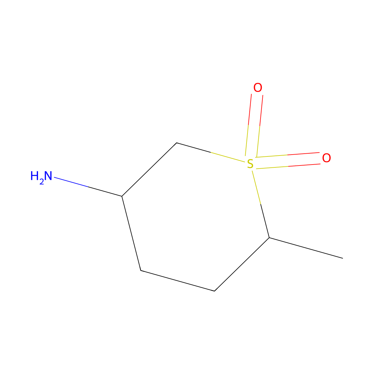 5-Amino-2-methyl-1lambda6-thiane-1,1-dione molecular structure, CAS 1955520-97-4