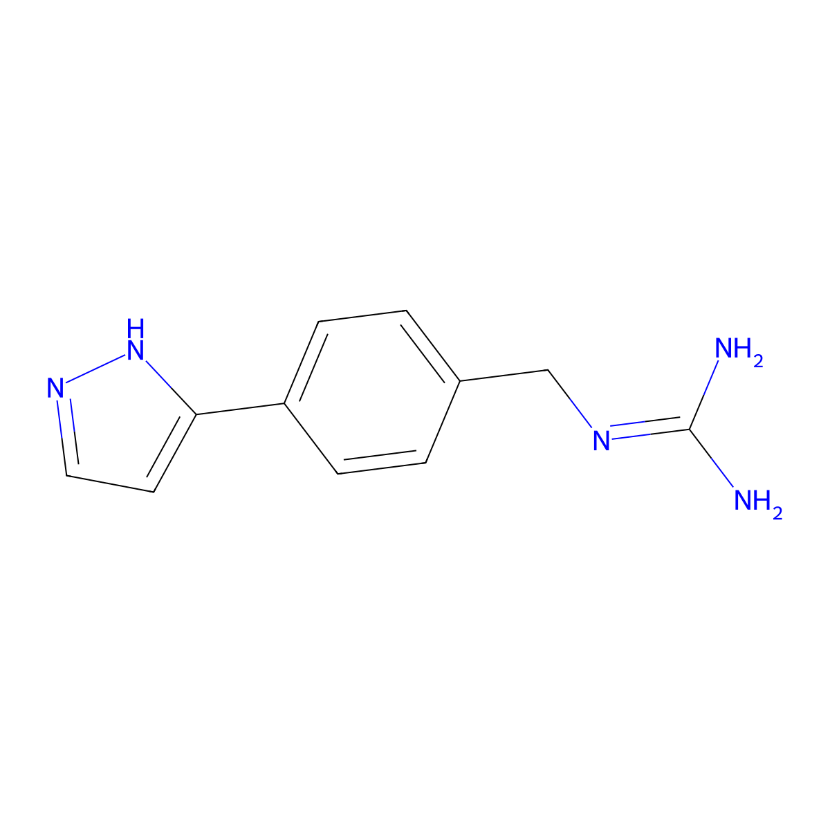 1-(4-(1h-Pyrazol-5-yl)benzyl)guanidine molecular structure, CAS 1955522-60-7