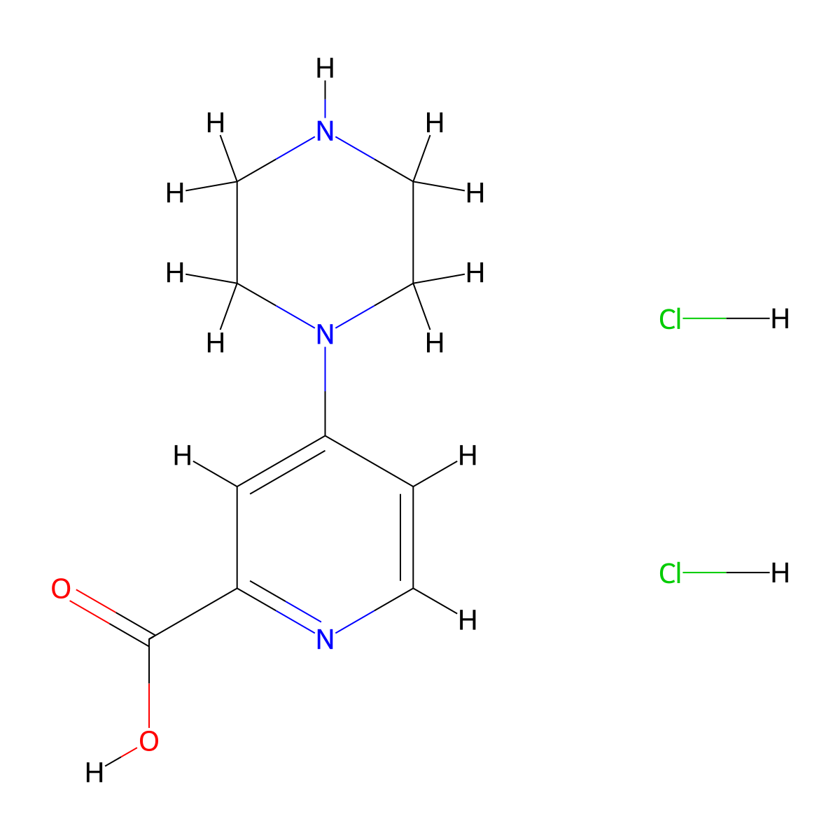 4-(Piperazin-1-yl)pyridine-2-carboxylic acid dihydrochloride molecular structure, CAS 1955522-65-2