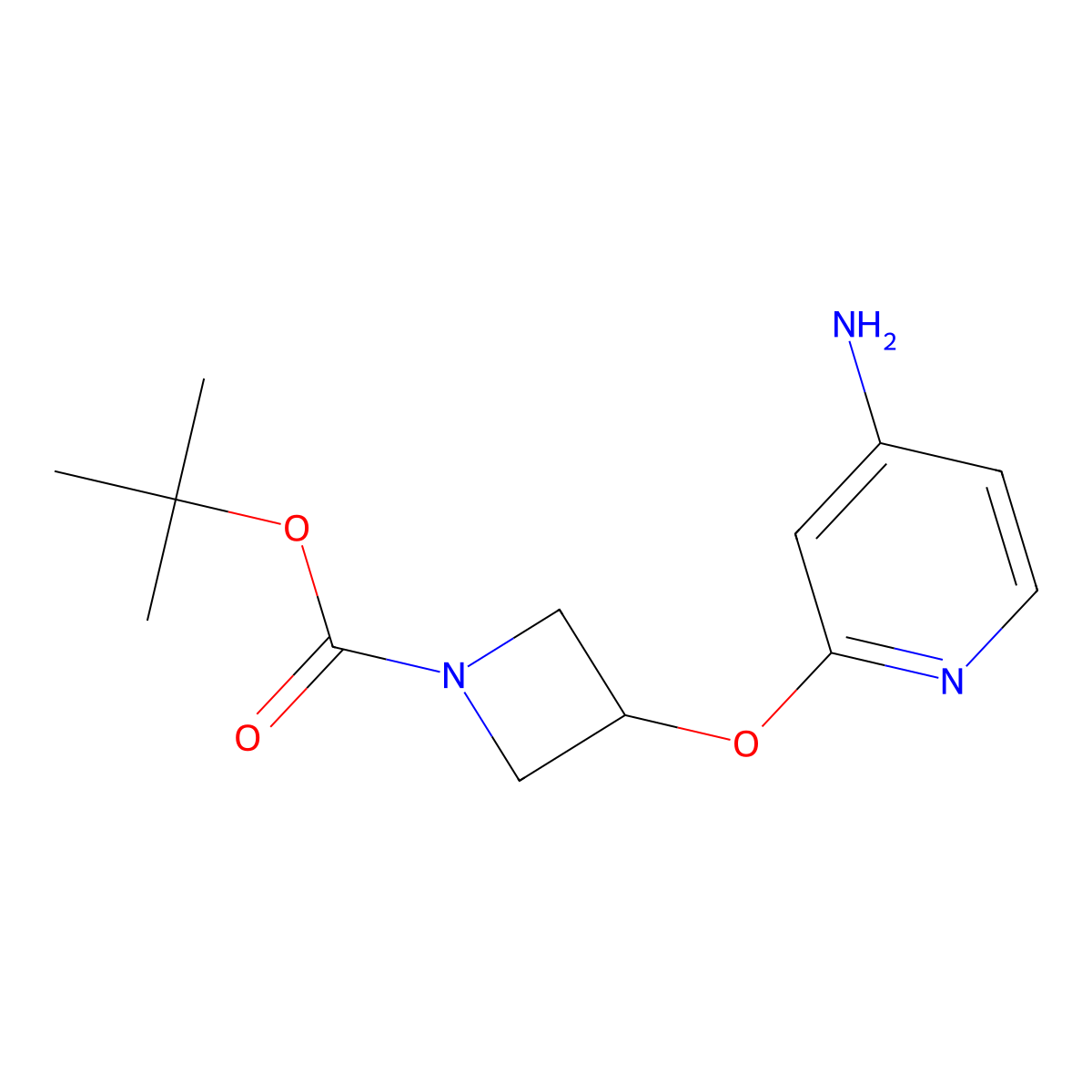 Tert-butyl 3-[(4-aminopyridin-2-yl)oxy]azetidine-1-carboxylate molecular structure, CAS 1955522-72-1