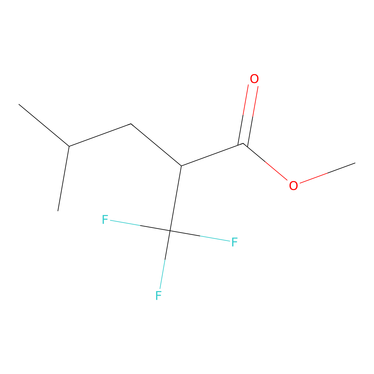 Methyl 4-methyl-2-(trifluoromethyl)pentanoate molecular structure, CAS 1955522-87-8