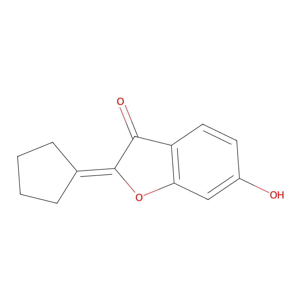 2-Cyclopentylidene-6-hydroxy-2,3-dihydro-1-benzofuran-3-one molecular structure, CAS 1955522-91-4