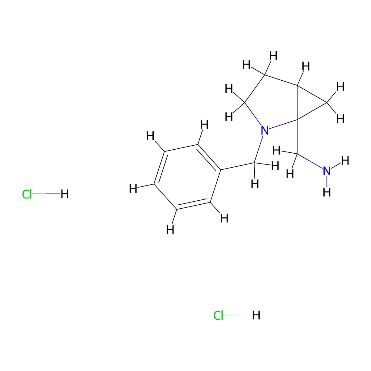 {2-Benzyl-2-azabicyclo[3.1.0]hexan-1-yl}methanamine dihydrochloride molecular structure, CAS 1955523-06-4