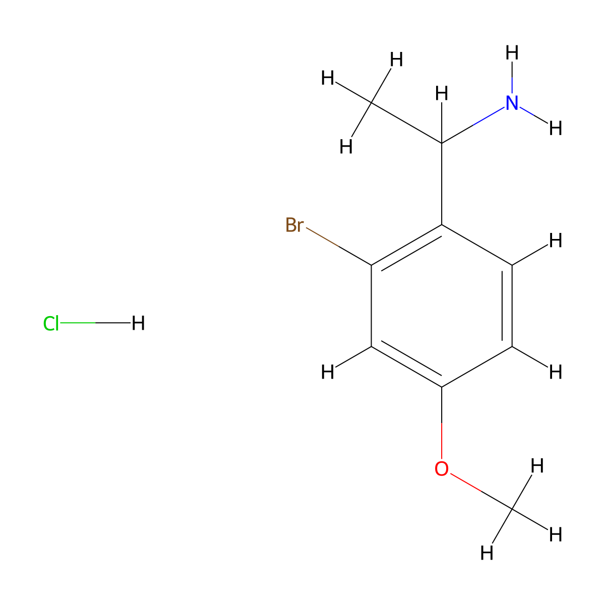 1-(2-Bromo-4-methoxyphenyl)ethan-1-amine hydrochloride molecular structure, CAS 1955523-32-6