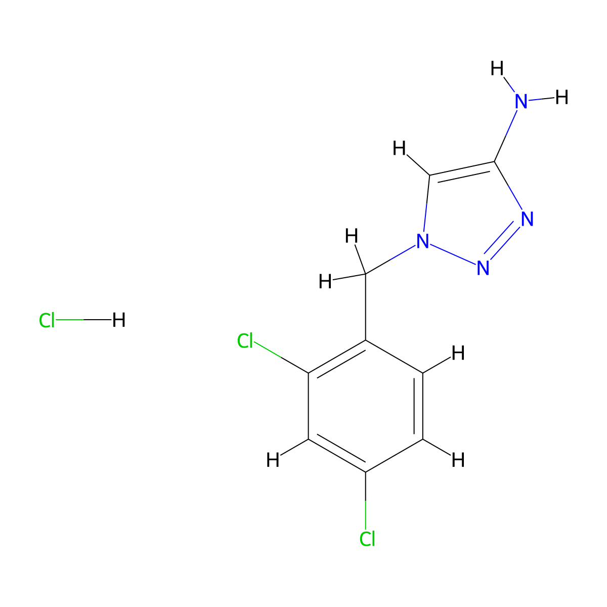 1-[(2,4-Dichlorophenyl)methyl]-1H-1,2,3-triazol-4-amine hydrochloride molecular structure, CAS 1955523-33-7