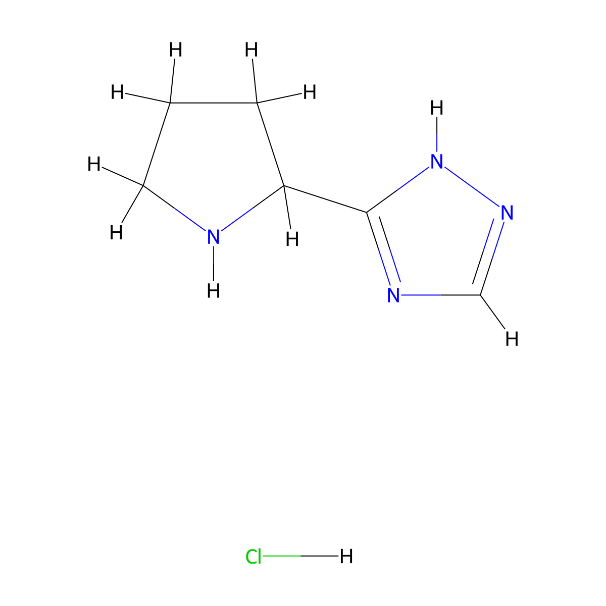 3-(Pyrrolidin-2-yl)-4H-1,2,4-triazole hydrochloride molecular structure, CAS 1955523-42-8