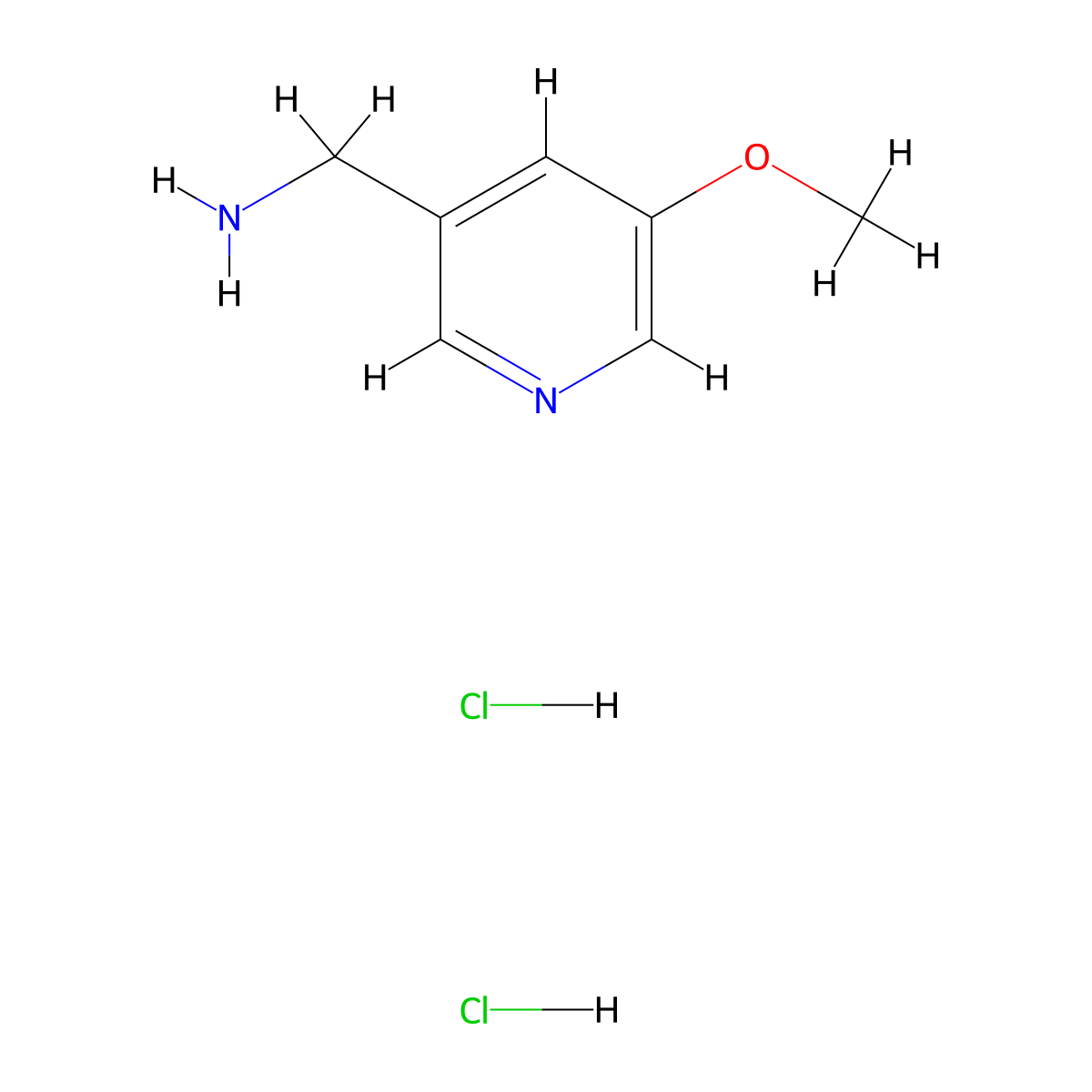 (5-Methoxypyridin-3-yl)methanamine dihydrochloride molecular structure, CAS 1955523-54-2