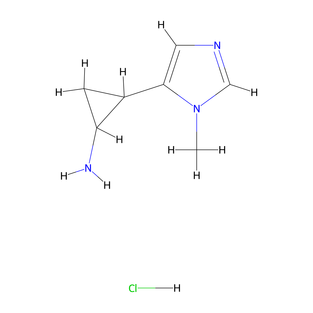 2-(1-Methyl-1H-imidazol-5-yl)cyclopropan-1-amine hydrochloride molecular structure, CAS 1955523-65-5