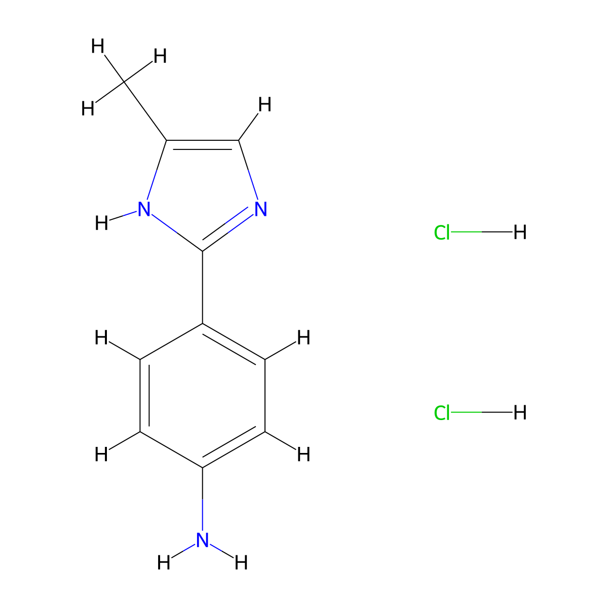 4-(5-methyl-1H-imidazol-2-yl)aniline dihydrochloride molecular structure, CAS 1955523-67-7