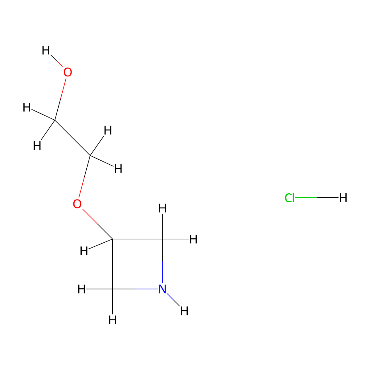 2-(Azetidin-3-yloxy)ethan-1-ol hydrochloride molecular structure, CAS 1955523-69-9