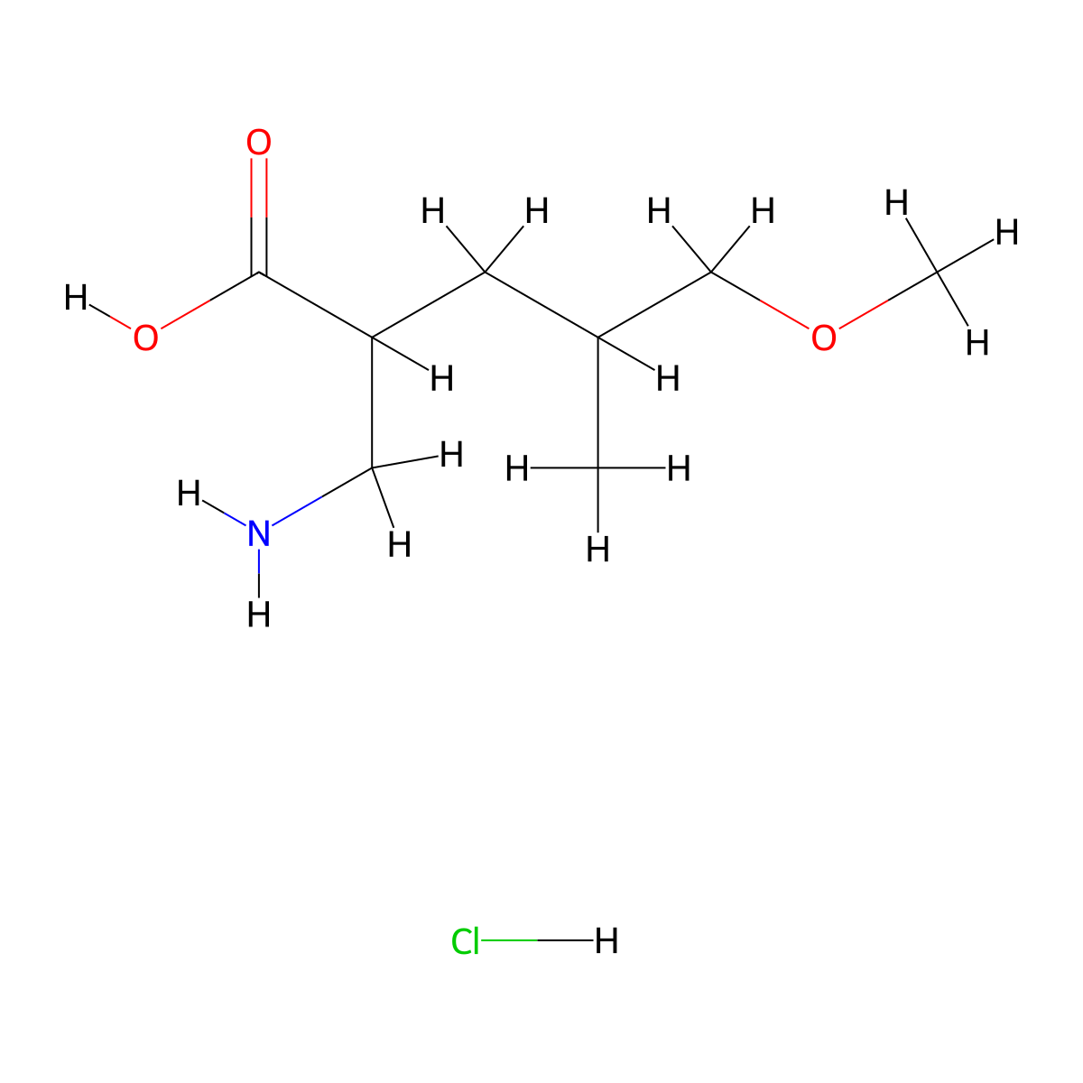 2-(Aminomethyl)-5-methoxy-4-methylpentanoic acid hydrochloride molecular structure, CAS 1955523-87-1