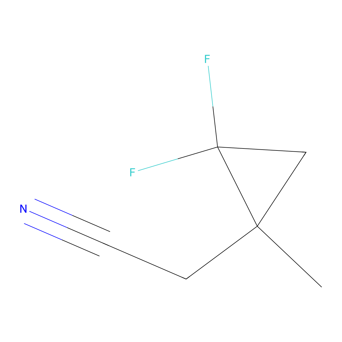 2-(2,2-Difluoro-1-methylcyclopropyl)acetonitrile molecular structure, CAS 1955523-89-3
