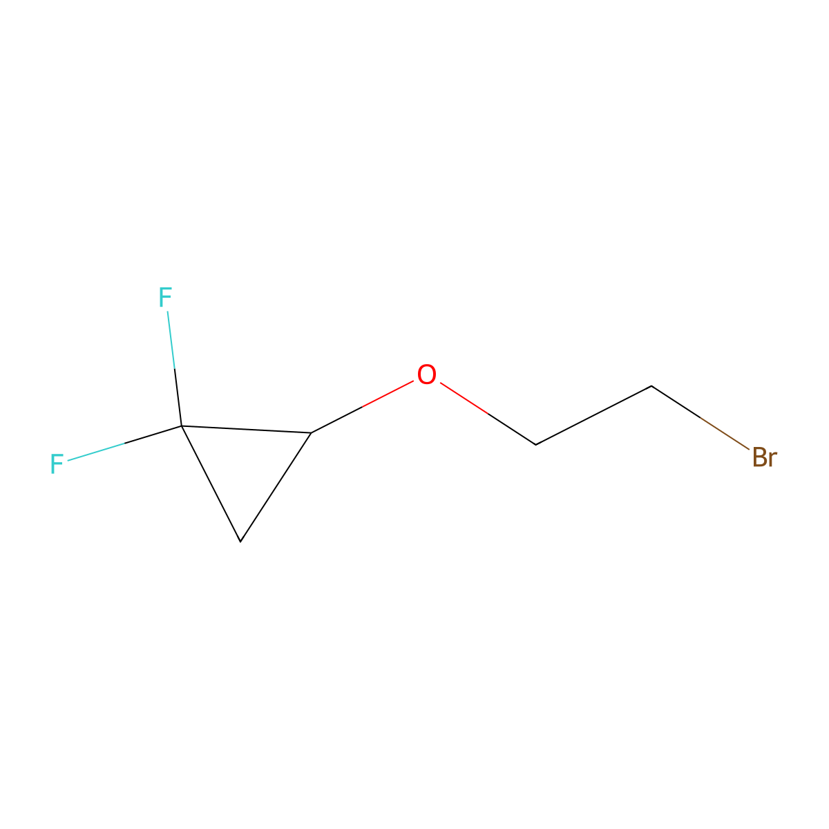 2-(2-Bromoethoxy)-1,1-difluorocyclopropane molecular structure, CAS 1955523-91-7