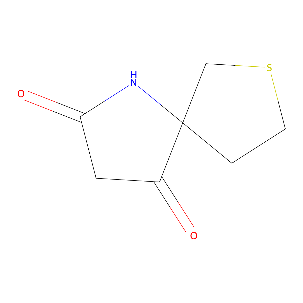7-Thia-1-azaspiro[4.4]nonane-2,4-dione molecular structure, CAS 1955524-15-8