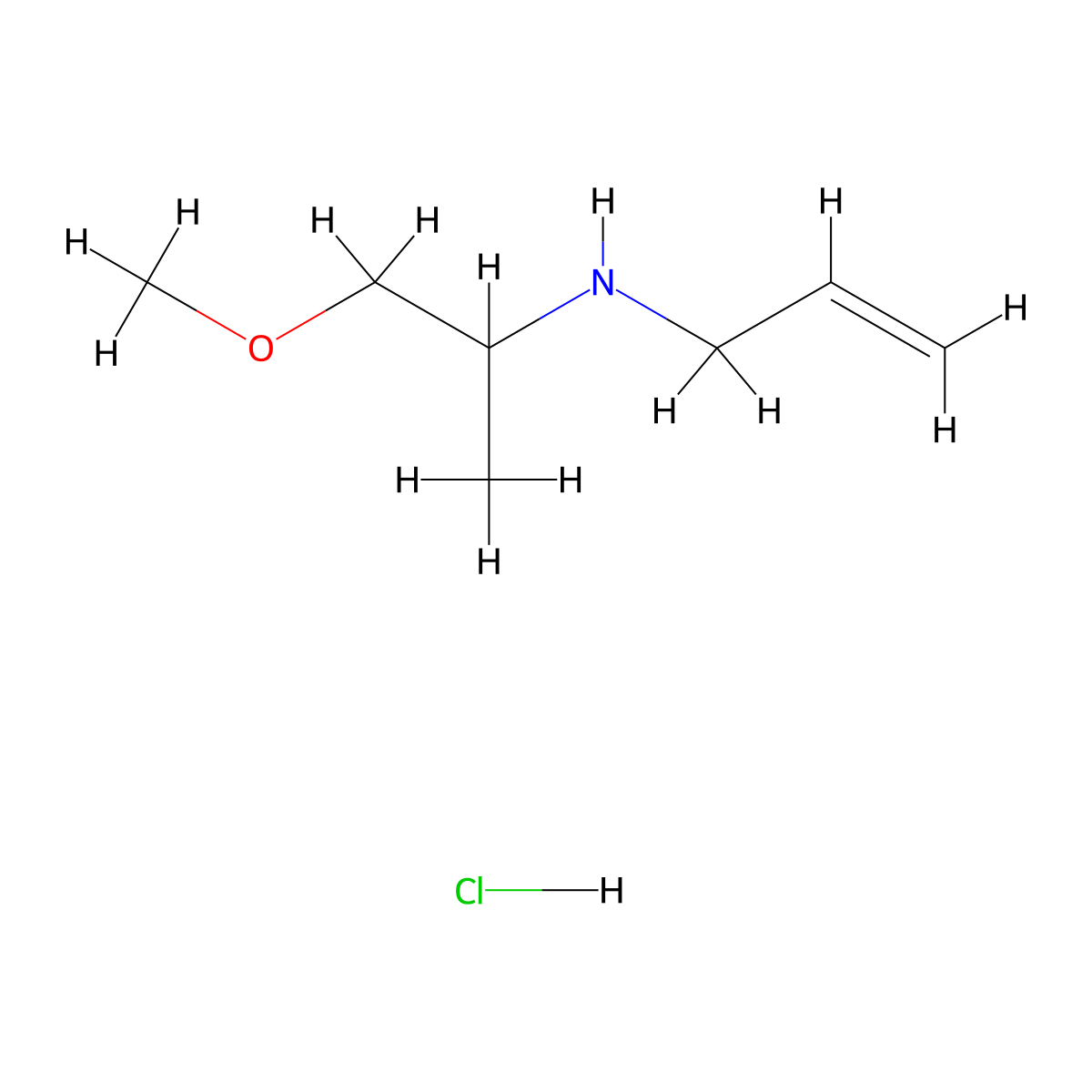 (1-Methoxypropan-2-yl)(prop-2-en-1-yl)amine hydrochloride molecular structure, CAS 1955524-18-1