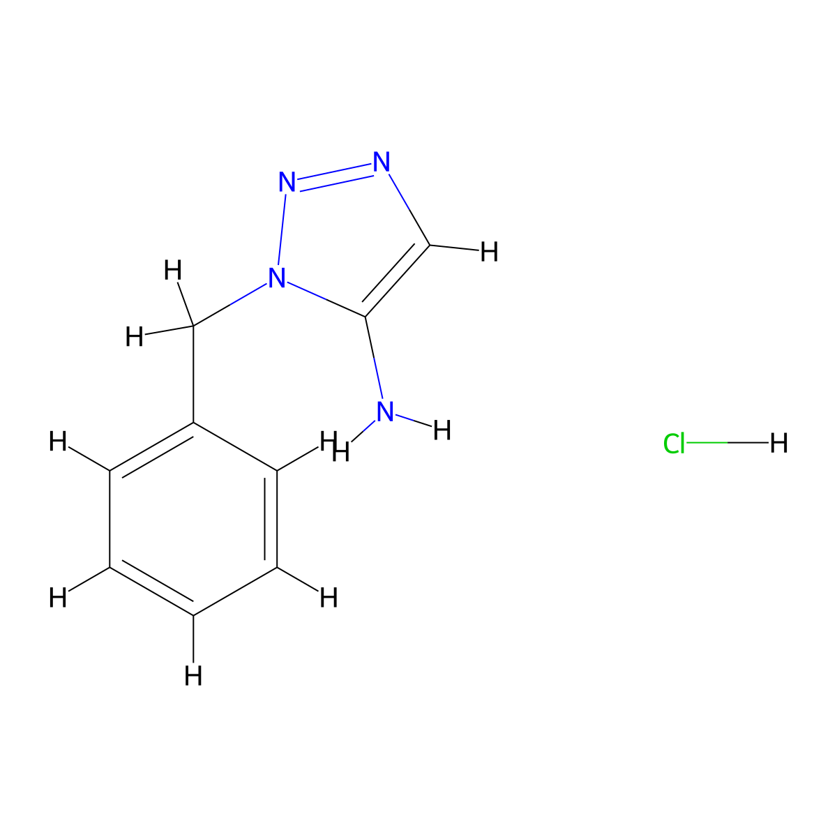 1-benzyl-1H-1,2,3-triazol-5-amine hydrochloride molecular structure, CAS 1955524-33-0