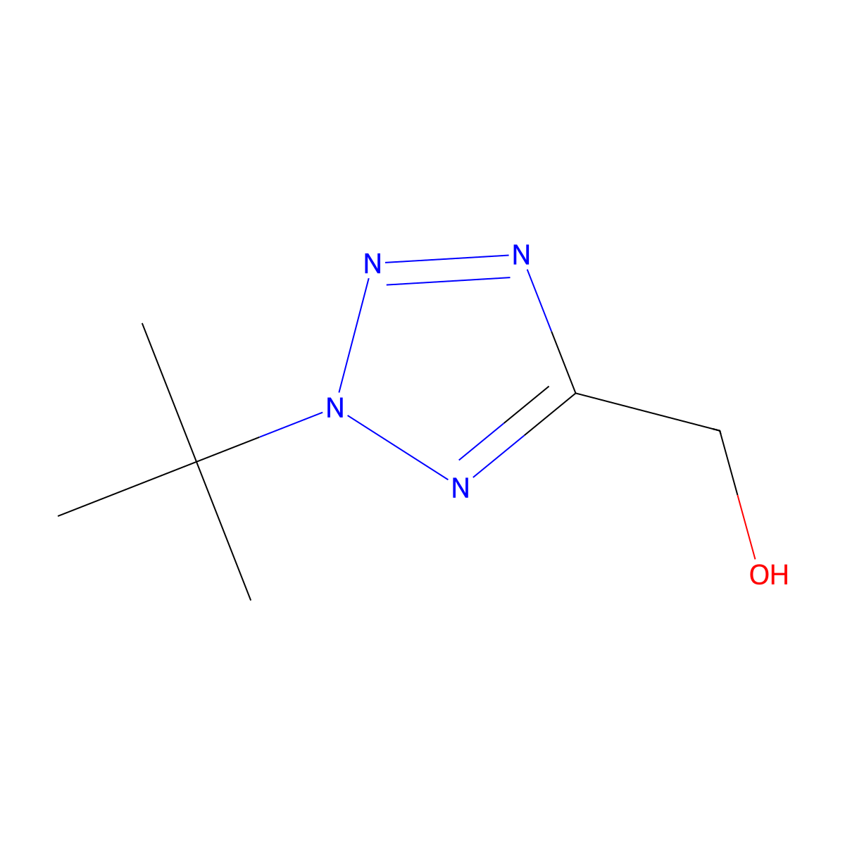 (2-tert-butyl-2H-1,2,3,4-tetrazol-5-yl)methanol molecular structure, CAS 1955524-36-3
