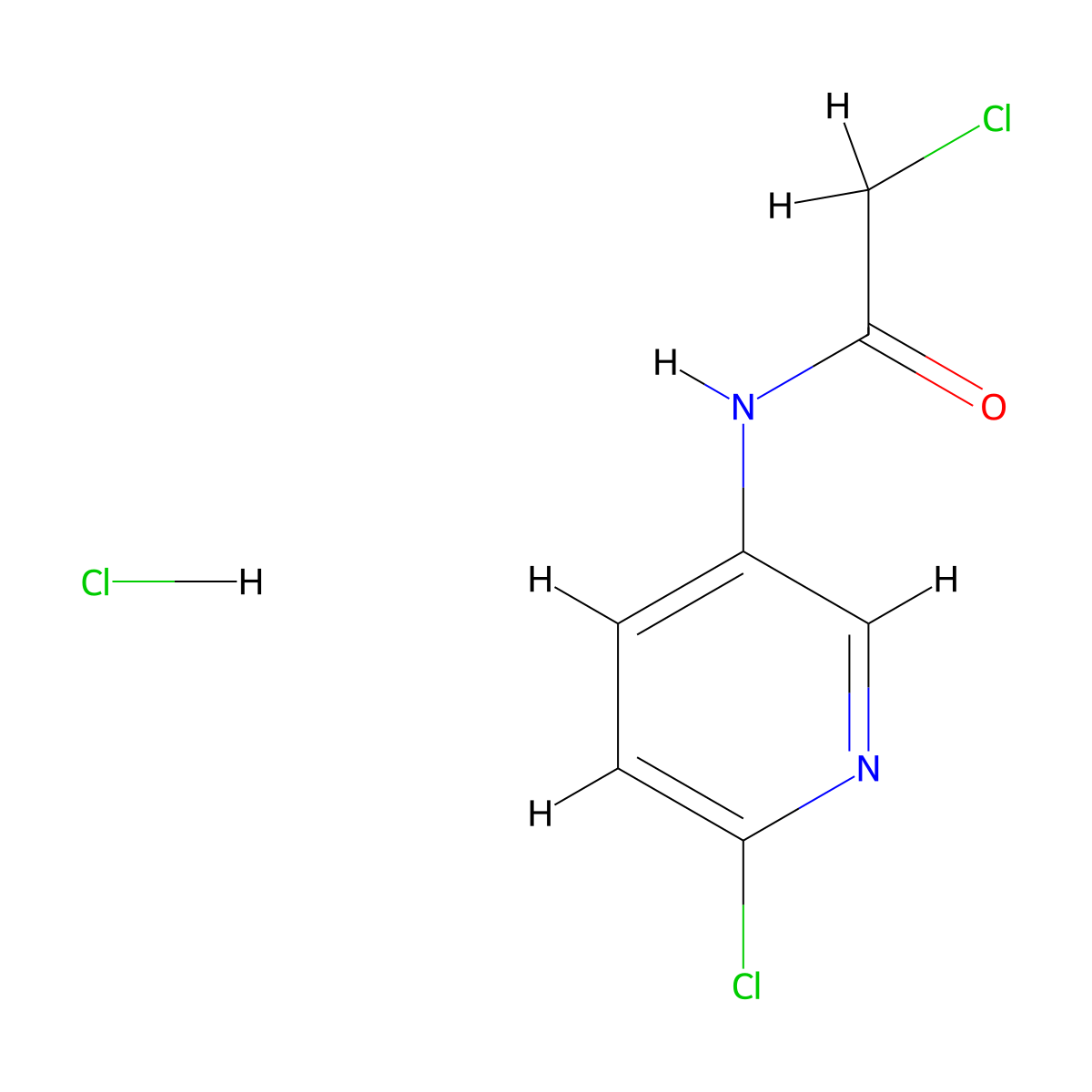 2-chloro-N-(6-chloropyridin-3-yl)acetamide hydrochloride molecular structure, CAS 1955524-57-8