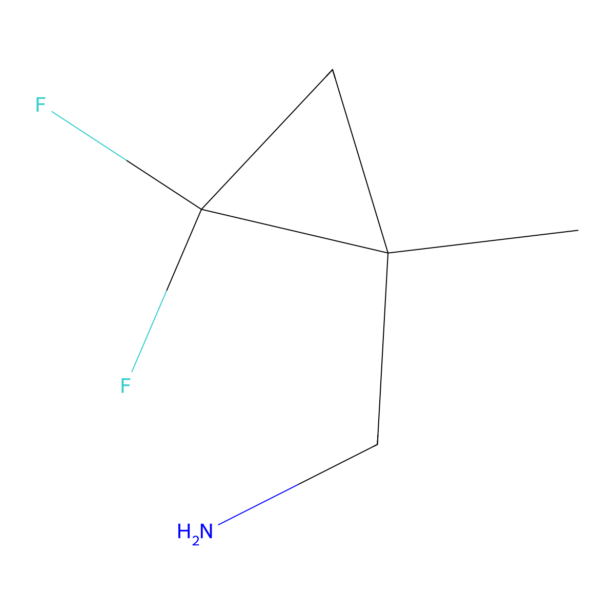 (2,2-Difluoro-1-methylcyclopropyl)methanamine molecular structure, CAS 1955530-14-9