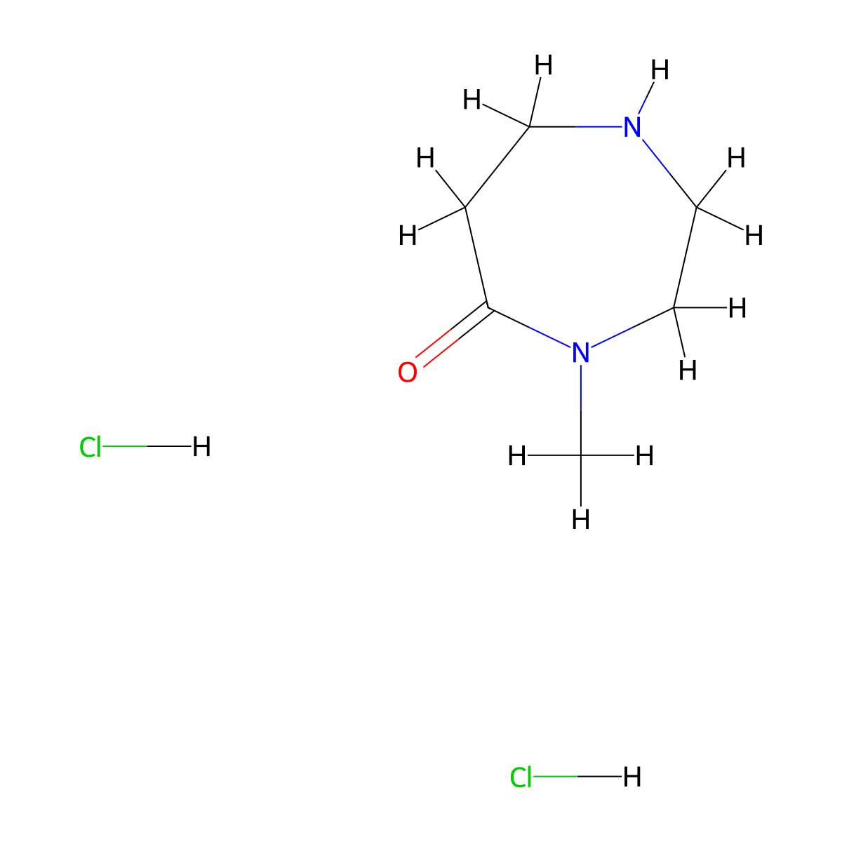 4-Methyl-1,4-diazepan-5-one dihydrochloride molecular structure, CAS 1955530-16-1