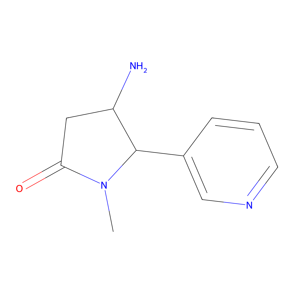 rac-(4R,5S)-4-amino-1-methyl-5-(pyridin-3-yl)pyrrolidin-2-one molecular structure, CAS 1955530-36-5