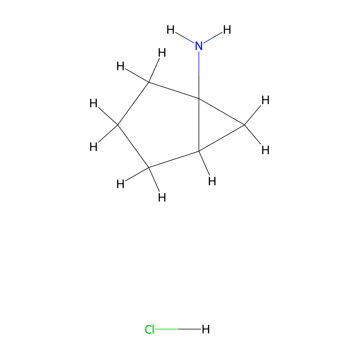 Bicyclo[3.1.0]hexan-1-amine hydrochloride molecular structure, CAS 1955530-41-2