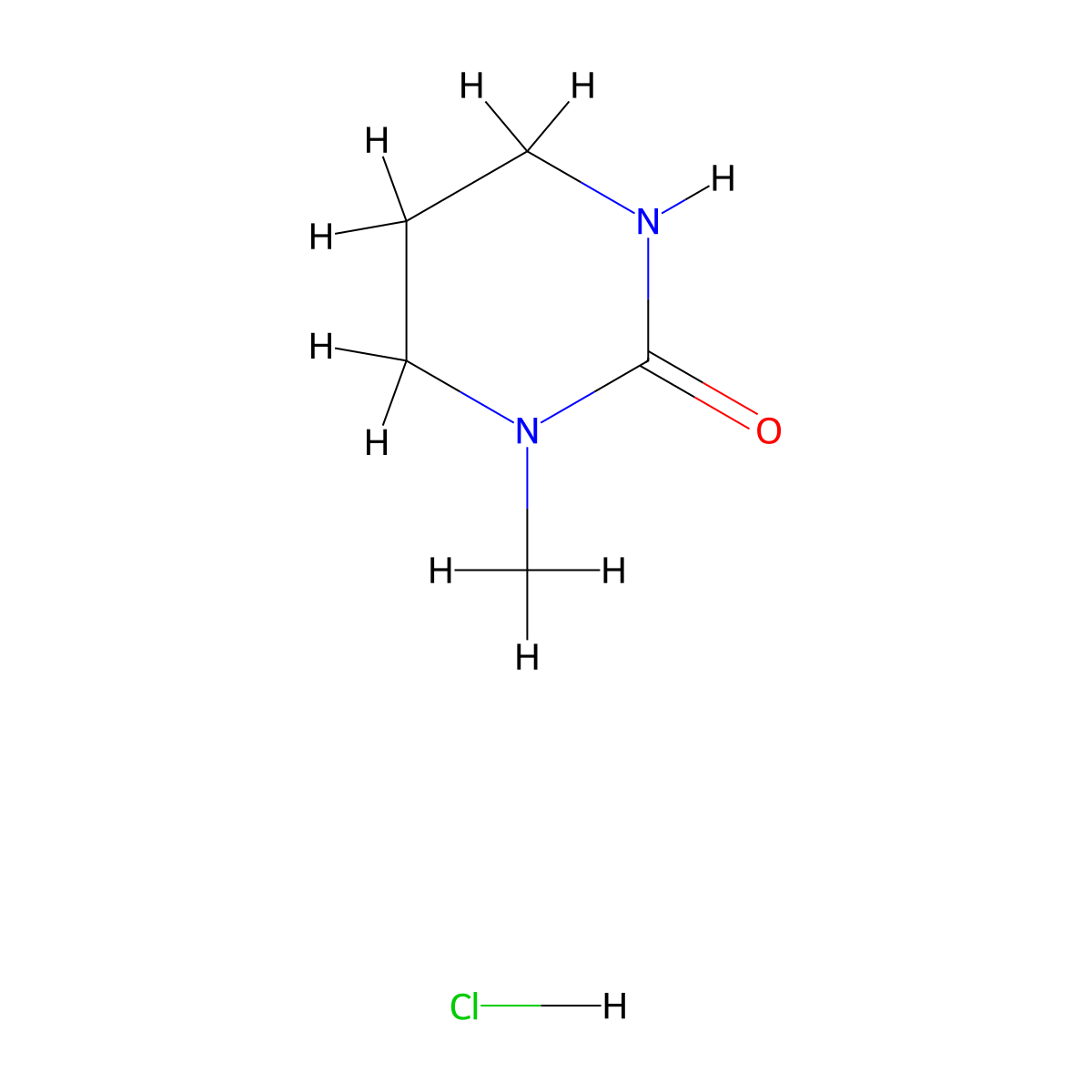 1-Methyl-1,3-diazinan-2-one hydrochloride molecular structure, CAS 1955530-48-9