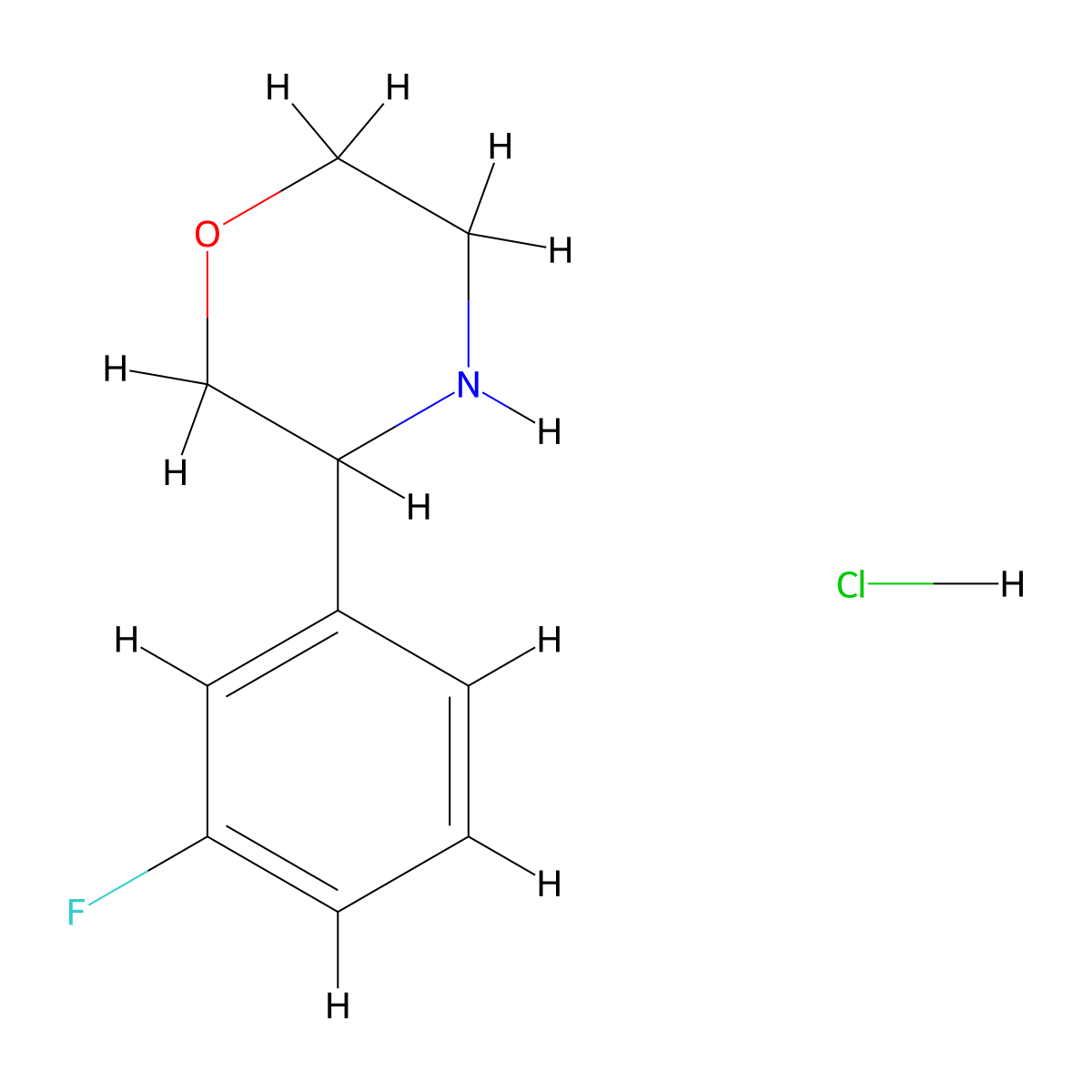3-(3-Fluorophenyl)morpholine hydrochloride molecular structure, CAS 1955530-62-7