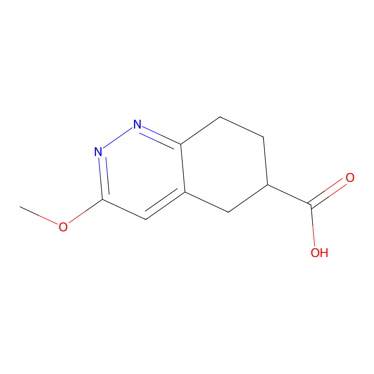 3-Methoxy-5,6,7,8-tetrahydrocinnoline-6-carboxylic acid molecular structure, CAS 1955530-68-3