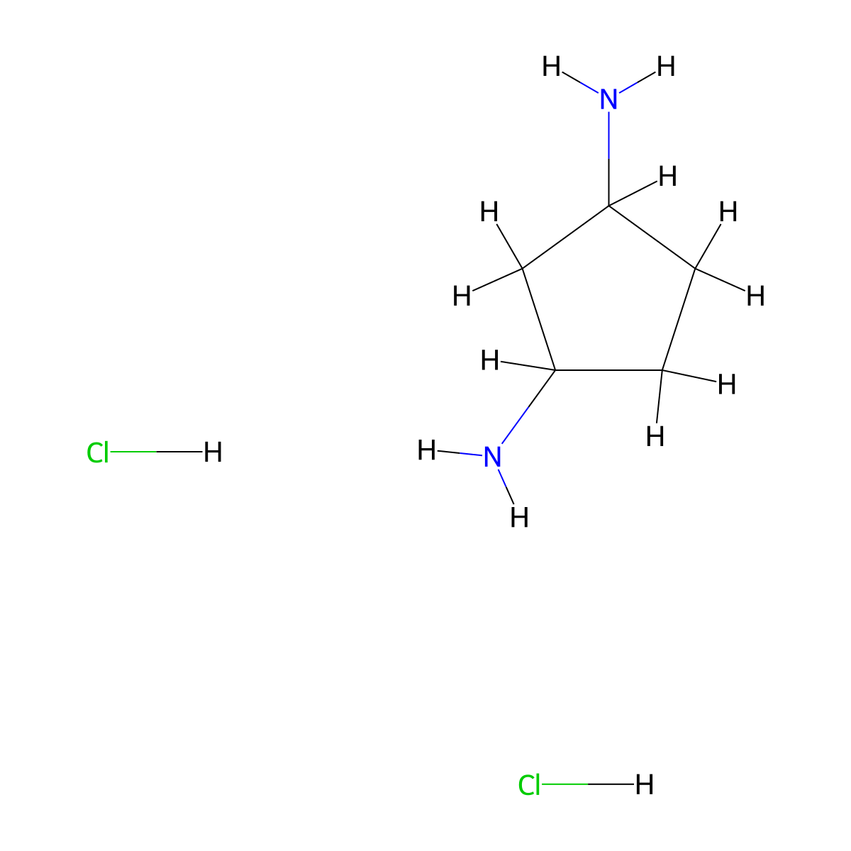 Cyclopentane-1,3-diamine dihydrochloride molecular structure, CAS 1955530-72-9