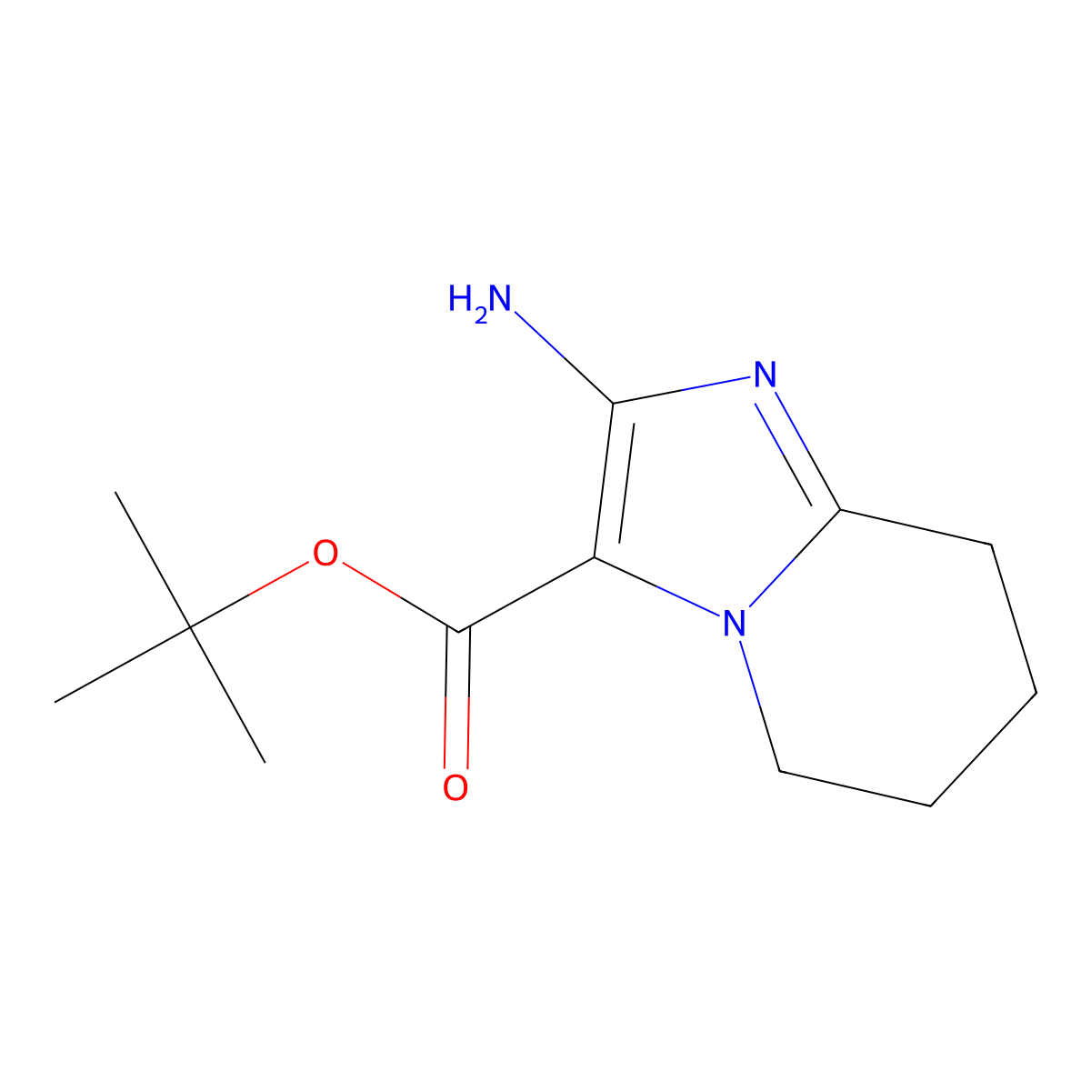 tert-butyl 2-amino-5H,6H,7H,8H-imidazo[1,2-a]pyridine-3-carboxylate molecular structure, CAS 1955530-77-4